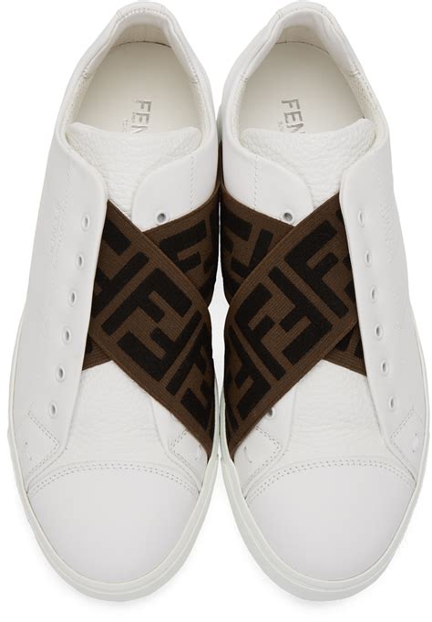 Fendi White 'Forever Fendi' Reloaded Sneakers 